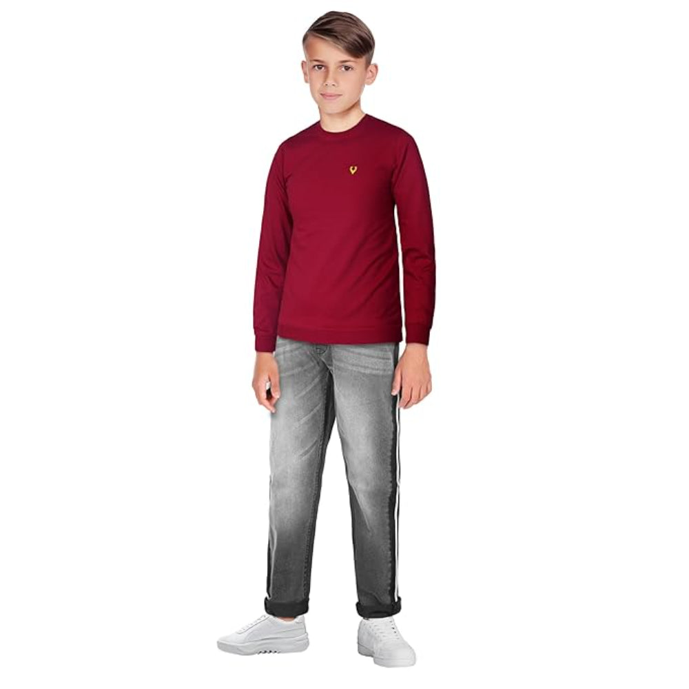 Boys Cotton Red Sweatshirt