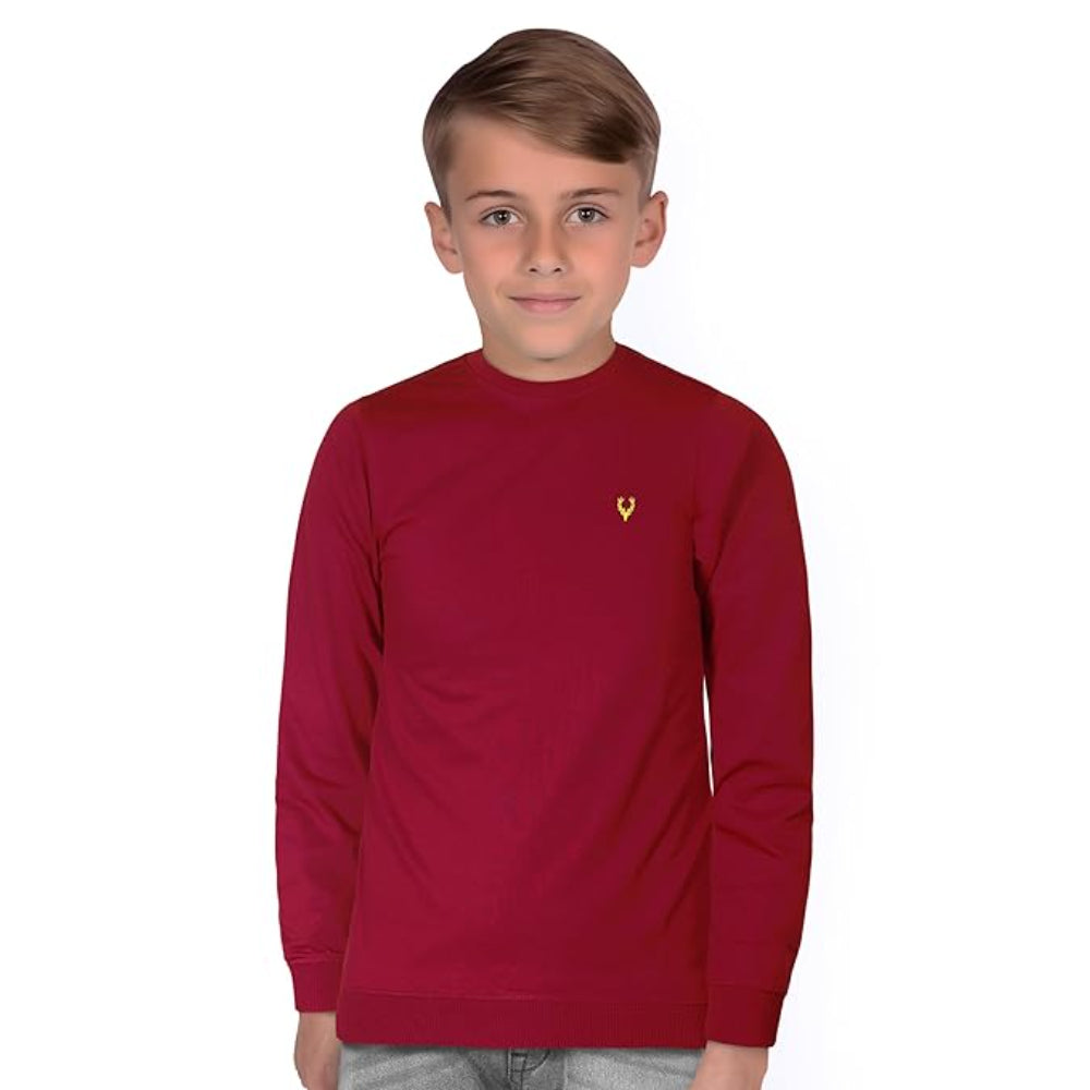 Boys Cotton Red Sweatshirt