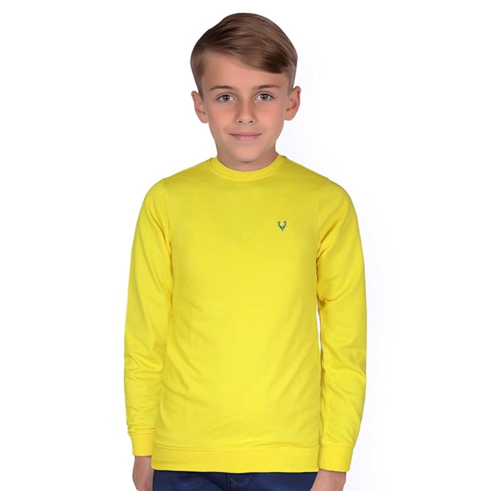 Boys Cotton Yellow Sweatshirt