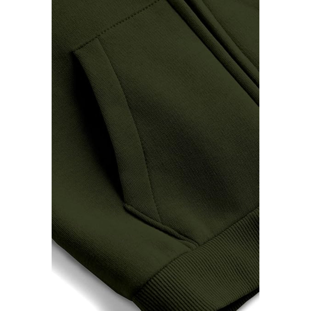Kids Dark Green Hooded Sweatshirt for Boys