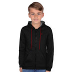 Boys Collared Neck Black Sweatshirt