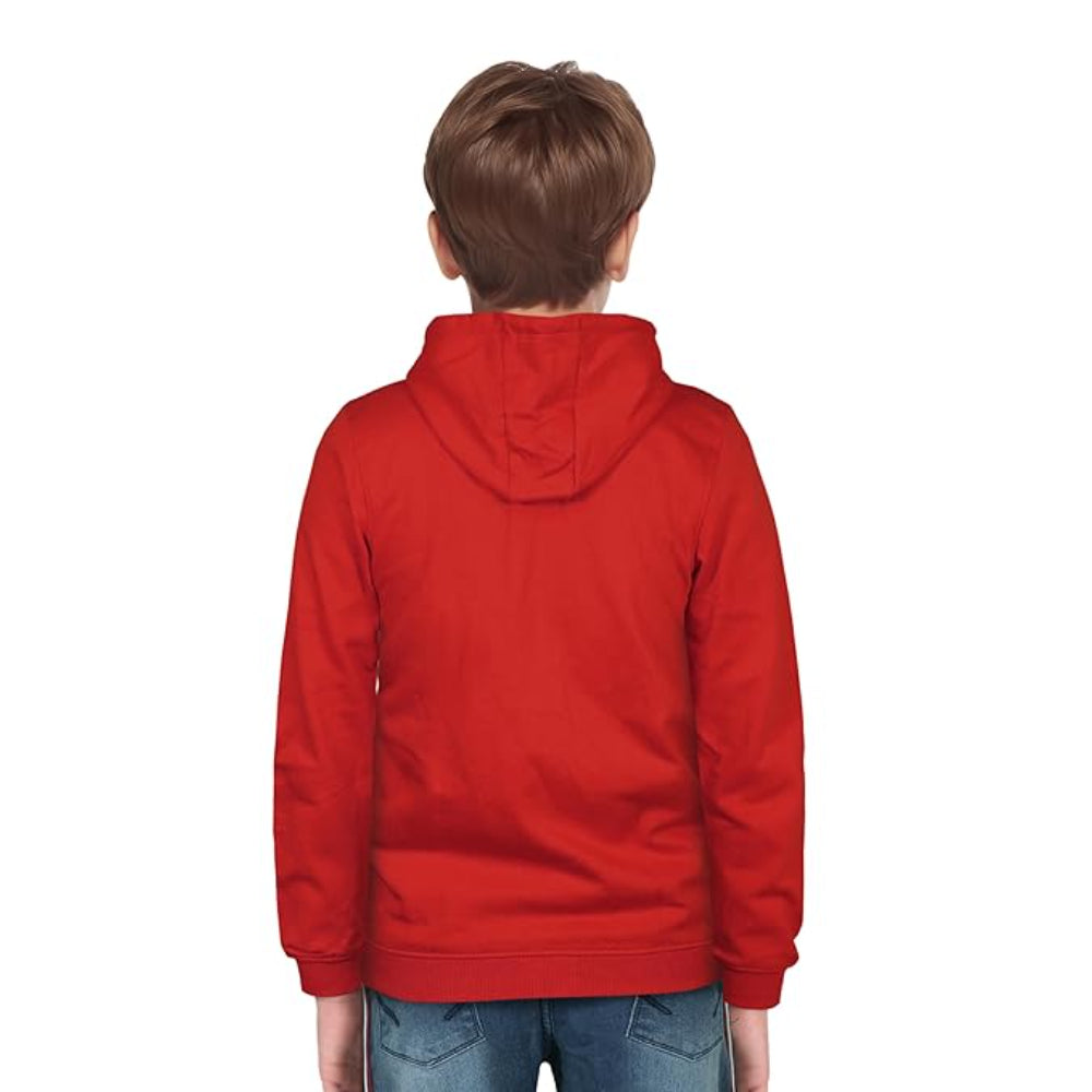 Boys Collared Neck Red Sweatshirt