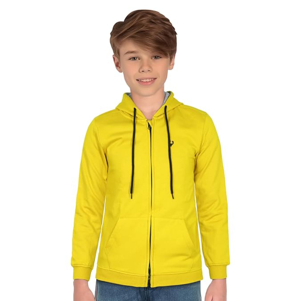 Boys Collared Neck Yellow Sweatshirt