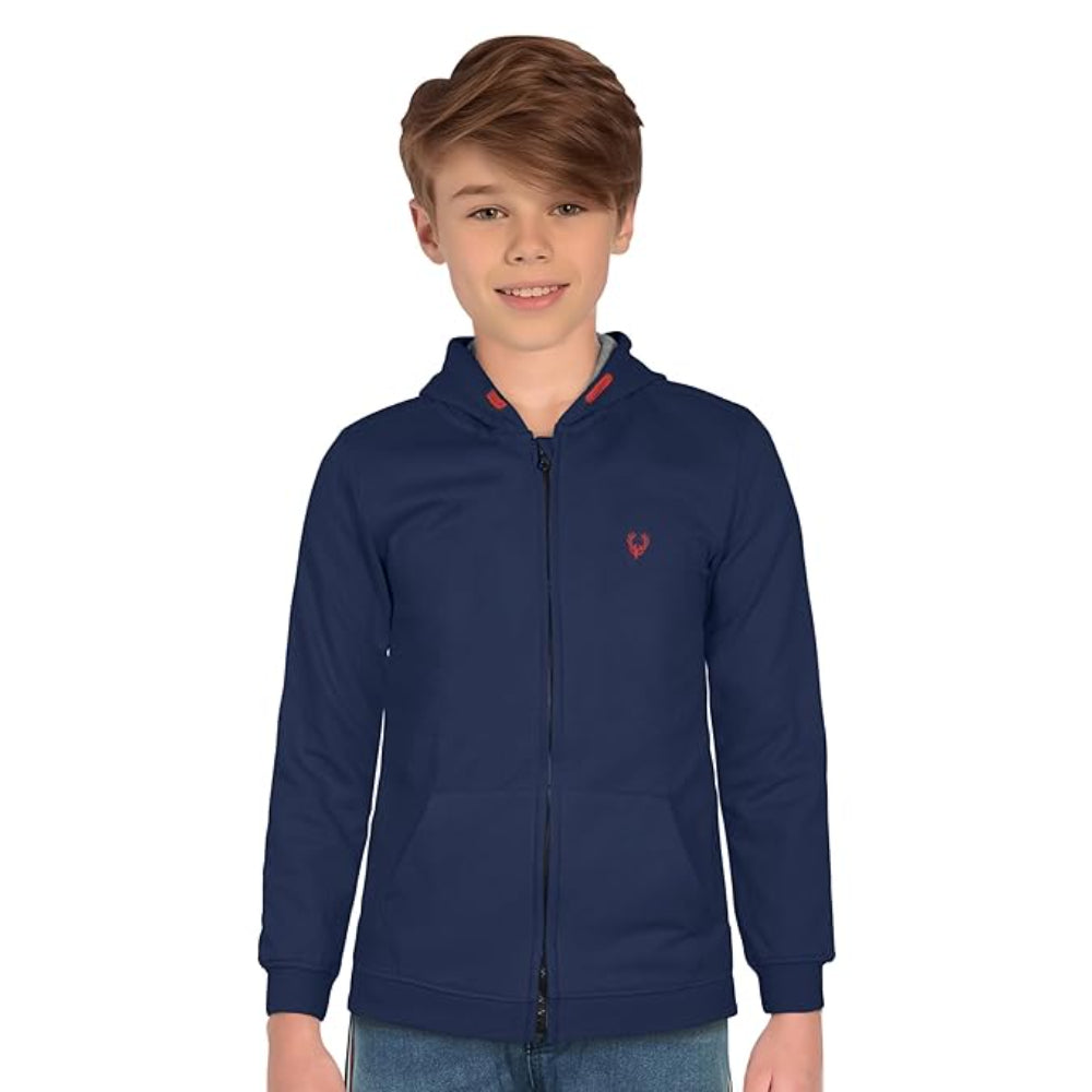 Boys Collared Neck Blue Sweatshirt
