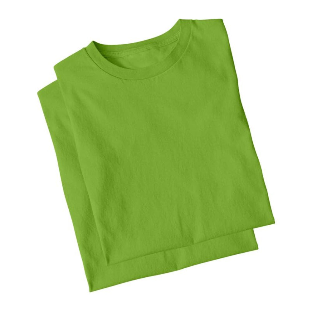 Kids Unisex Round Neck Cotton Green T-Shirt