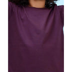 Boys Solid Half Sleeves Wine T-Shirt