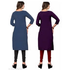 Classic Multi Crepe 3/4 Sleeves Combo Kurta