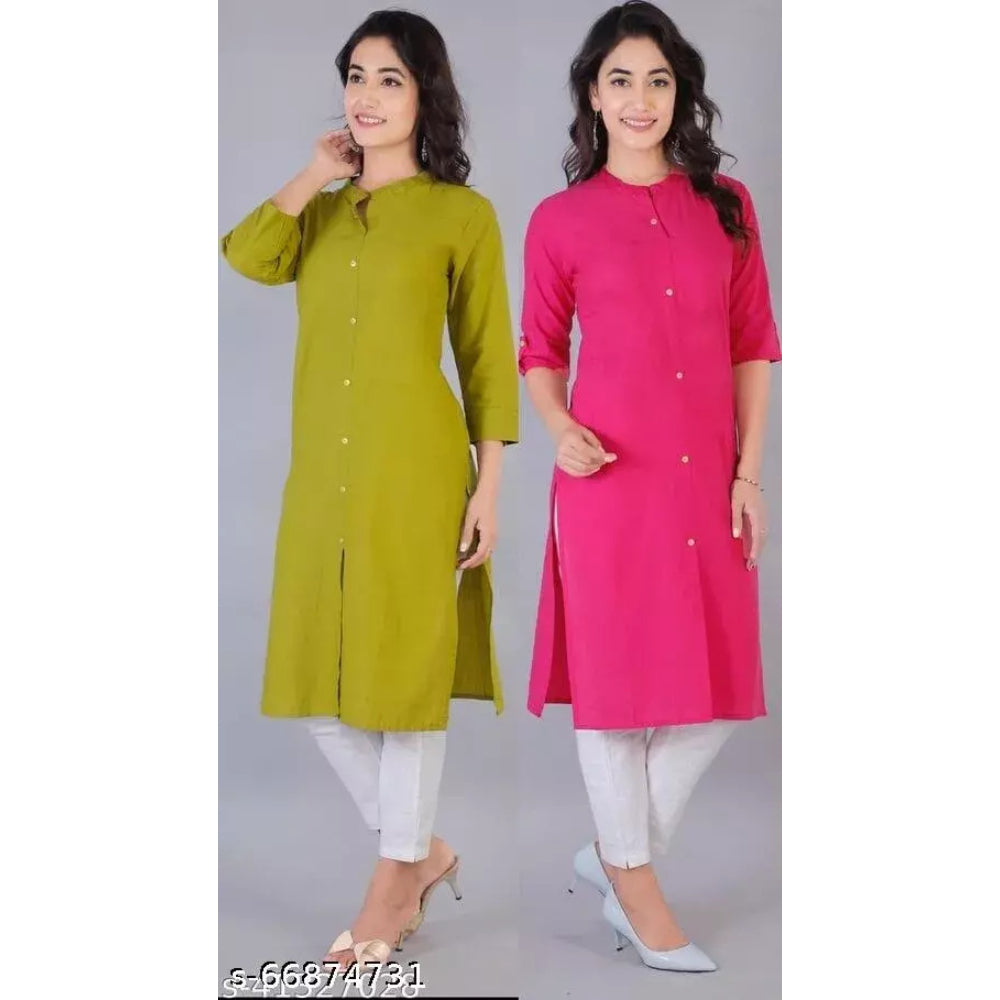 Multi Cotton Slub Kurti For Women Combo Pack