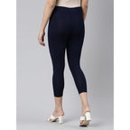 Navy Skinny Fit High Ankle Length Leggings
