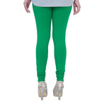 Green Plus Size Ultra Soft Churidar Cotton Lycra Leggings
