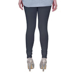 Grey Plus Size Ultra Soft Churidar Cotton Lycra Leggings