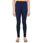 Navy Plus Size Ultra Soft Churidar Cotton Lycra Leggings