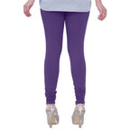 Purple Plus Size Ultra Soft Churidar Cotton Lycra Leggings