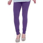 Purple Plus Size Ultra Soft Churidar Cotton Lycra Leggings