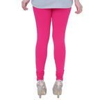 Pink Plus Size Ultra Soft Churidar Cotton Lycra Leggings