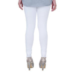 Classy White Plus Size Ultra Soft Churidar Cotton Lycra Leggings