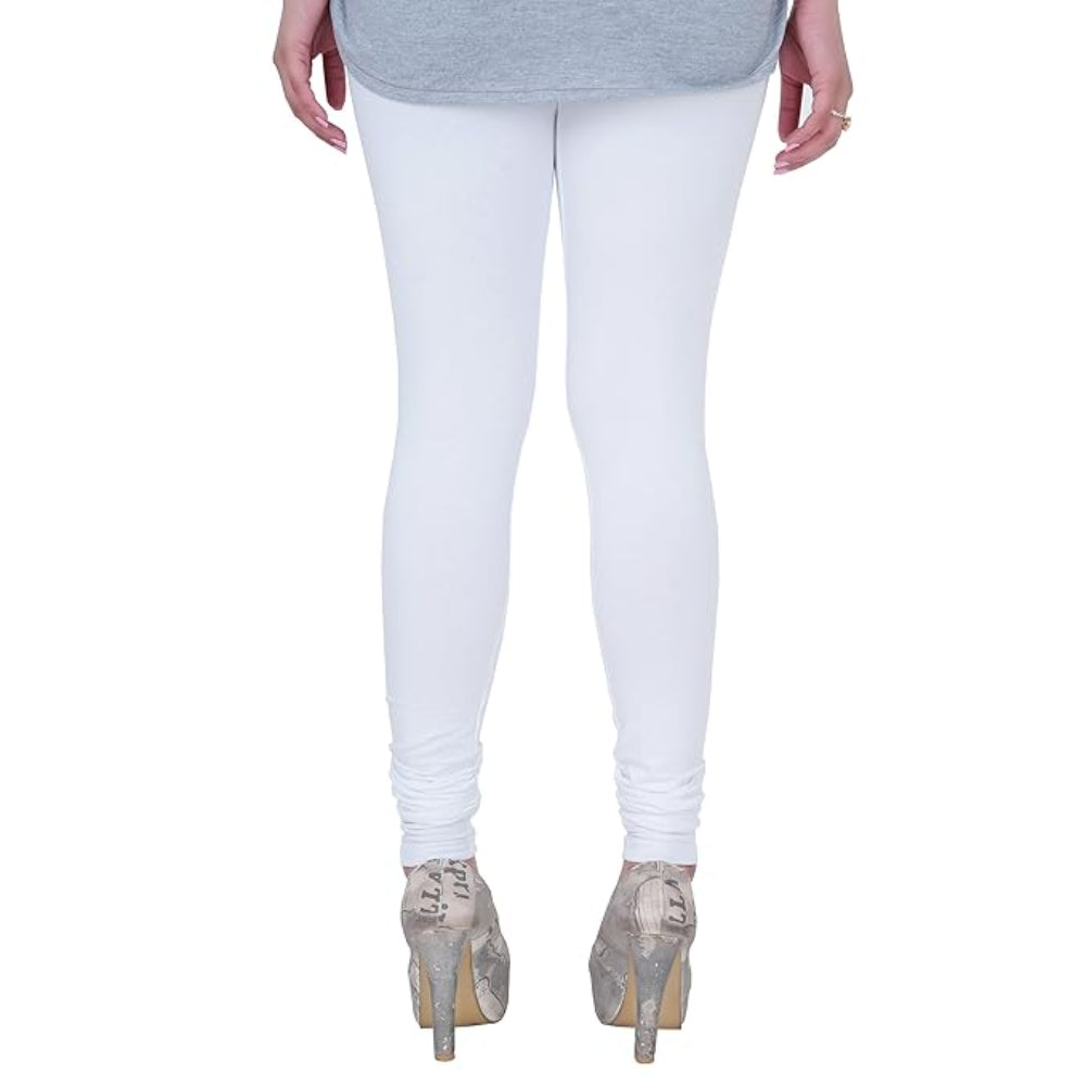 Classy White Plus Size Ultra Soft Churidar Cotton Lycra Leggings