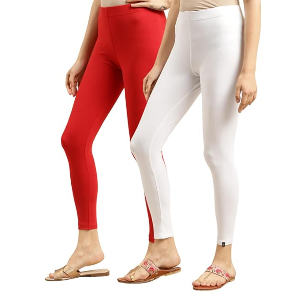 Pack of 2 Women Cotton Ankle Length Leggings