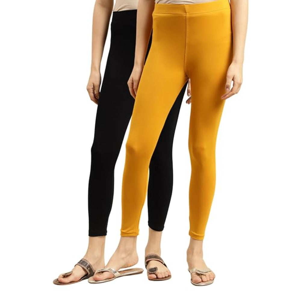 Pk 2 Women Cotton Ankle Length Leggings