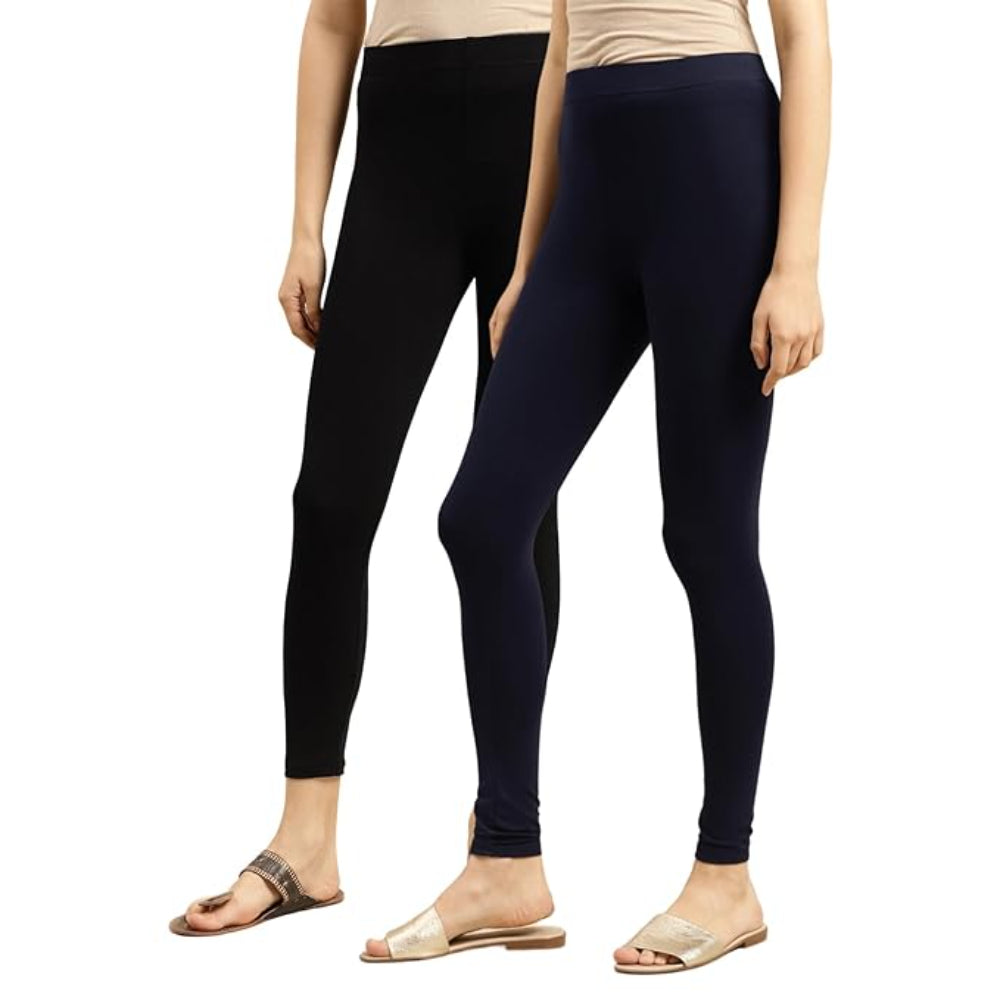 Set 2 Women Cotton Ankle Length Leggings