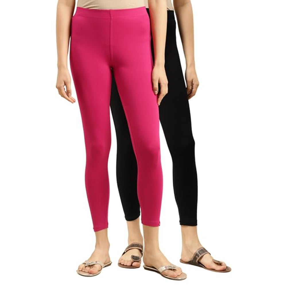 Classy Women Cotton Ankle Length Leggings Pk 2