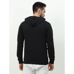 Men's Cotton Plain Black Hooded