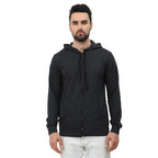 Men's Cotton Plain Charcoal Melange Hooded