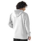 Men Cotton Fleece White Hoodie.