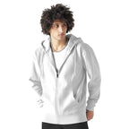 Men Cotton Fleece White Hoodie.