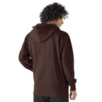 Men Cotton Fleece Brown Hoodie.
