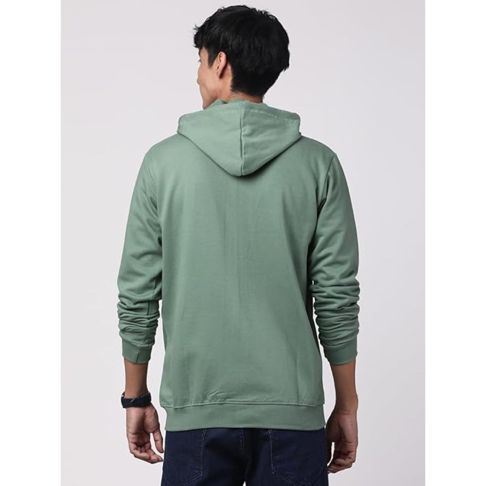 Mens Solid Zipper Pista Hoodie