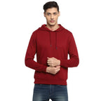 Mens Fleece Plain Cherry Hoodie