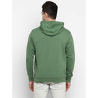 Mens Fleece Plain Green Hoodie