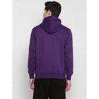 Mens Fleece Plain Purple Hoodie