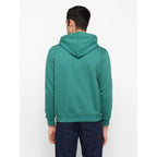 Mens Fleece Plain Sports Green Hoodie