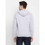 Mens Fleece Plain Melange Hoodie