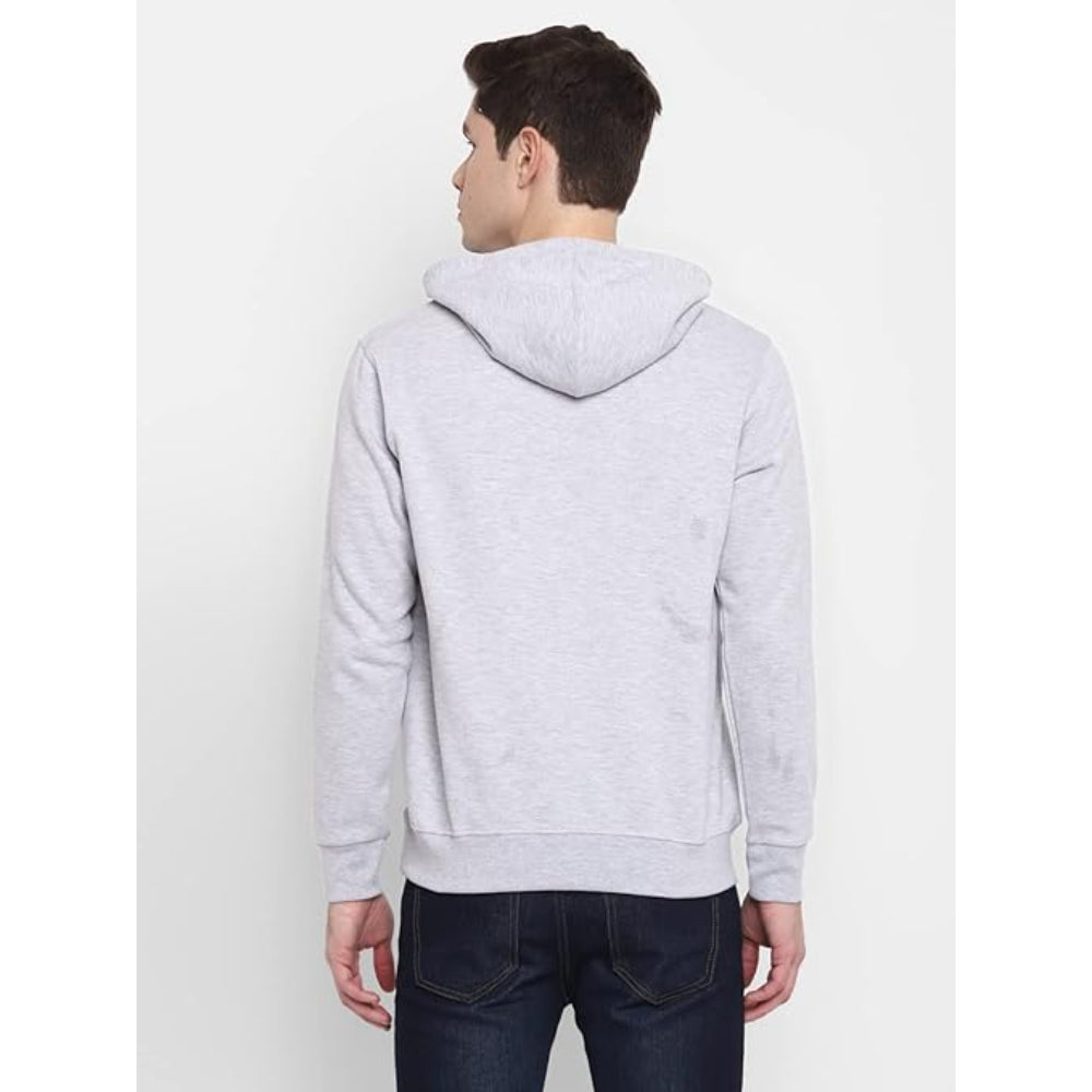 Mens Fleece Plain Melange Hoodie