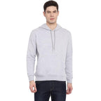 Mens Fleece Plain Melange Hoodie