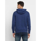 Mens Fleece Plain Cobalt Blue Hoodie