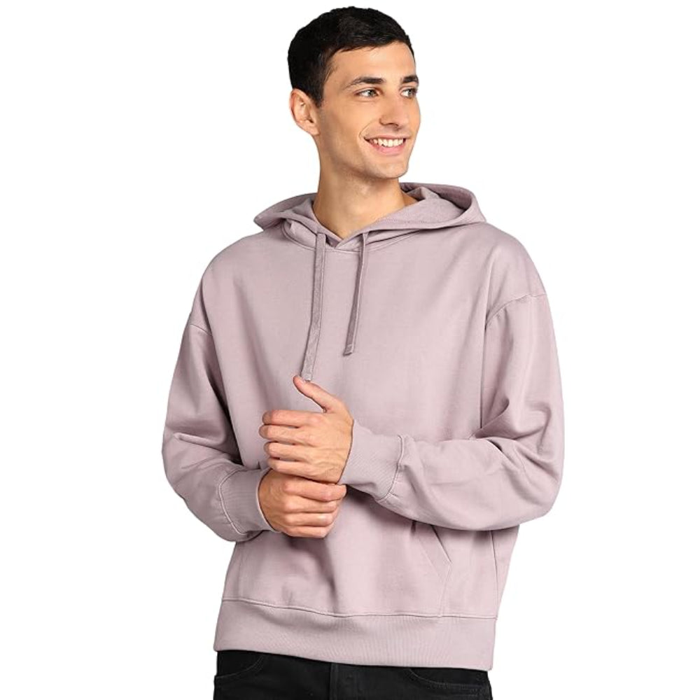 Men's Cotton Oversize Light Purple Hoodie