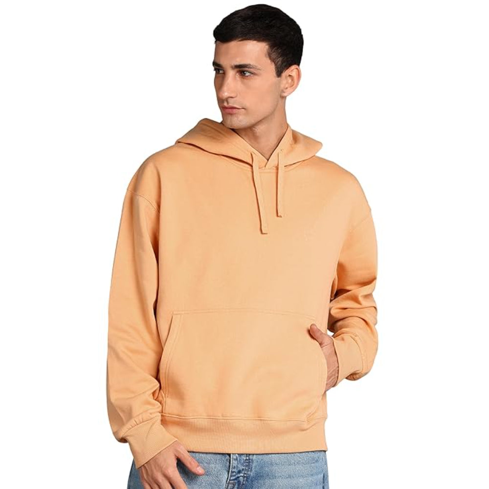 Men's Cotton Oversize Orange Hoodie