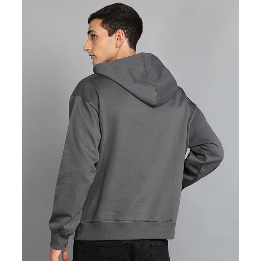 Men's Cotton Oversize Dark Grey Hoodie