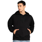 Men's Cotton Oversize Black Hoodie