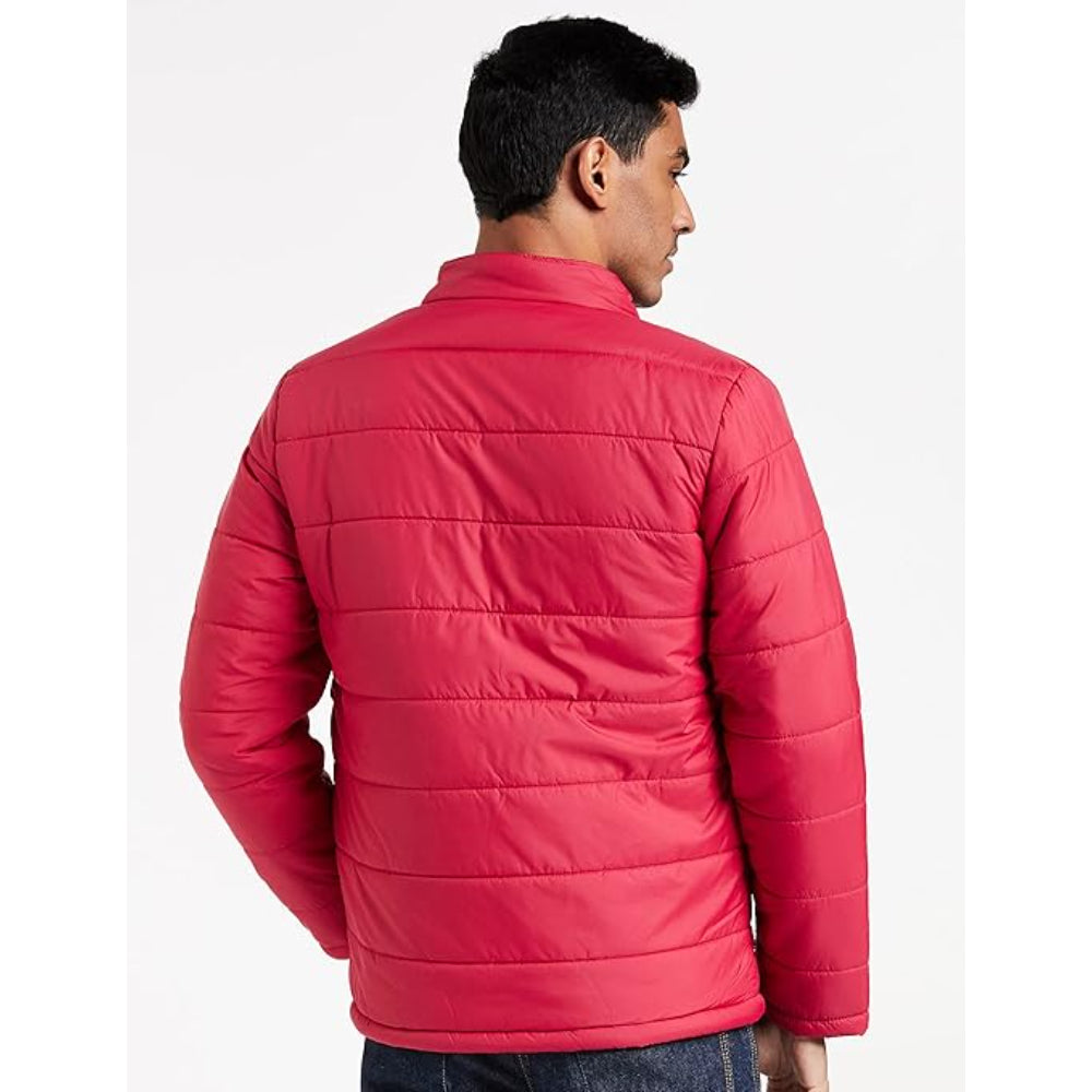 Men's Polyester Standard Light Maroon Jacket