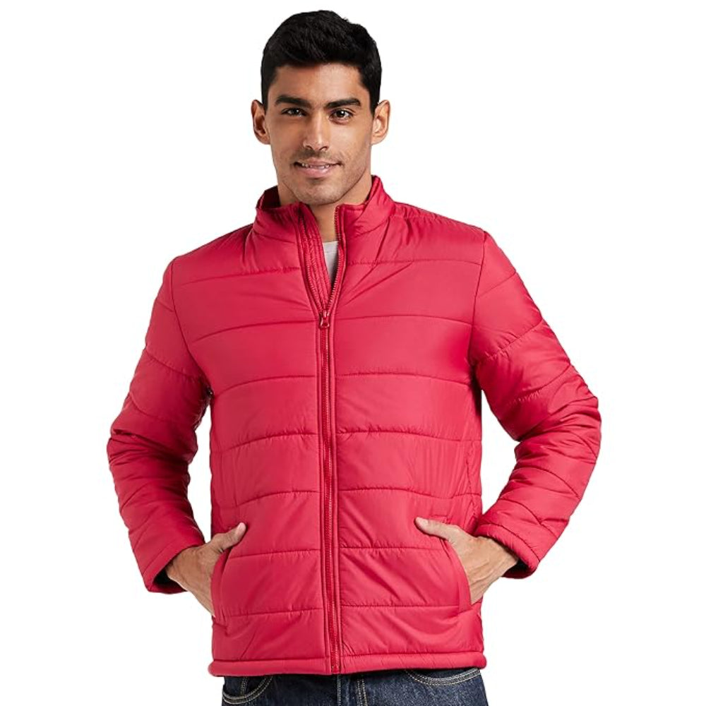 Men's Polyester Standard Light Maroon Jacket