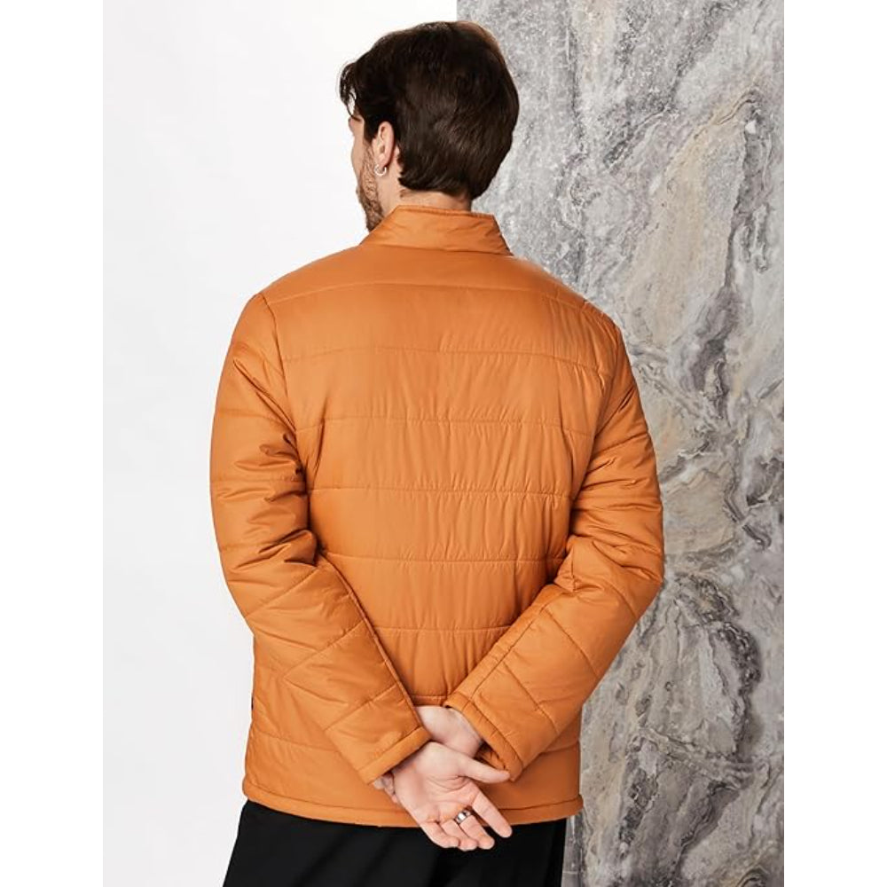 Men's Polyester Standard Orange Jacket