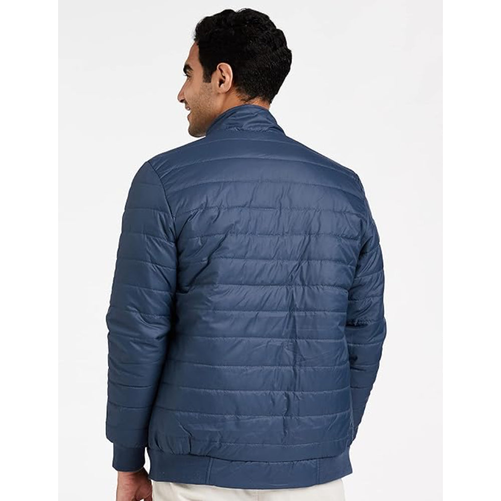 Men's Polyester Standard Airforce Blue Jacket