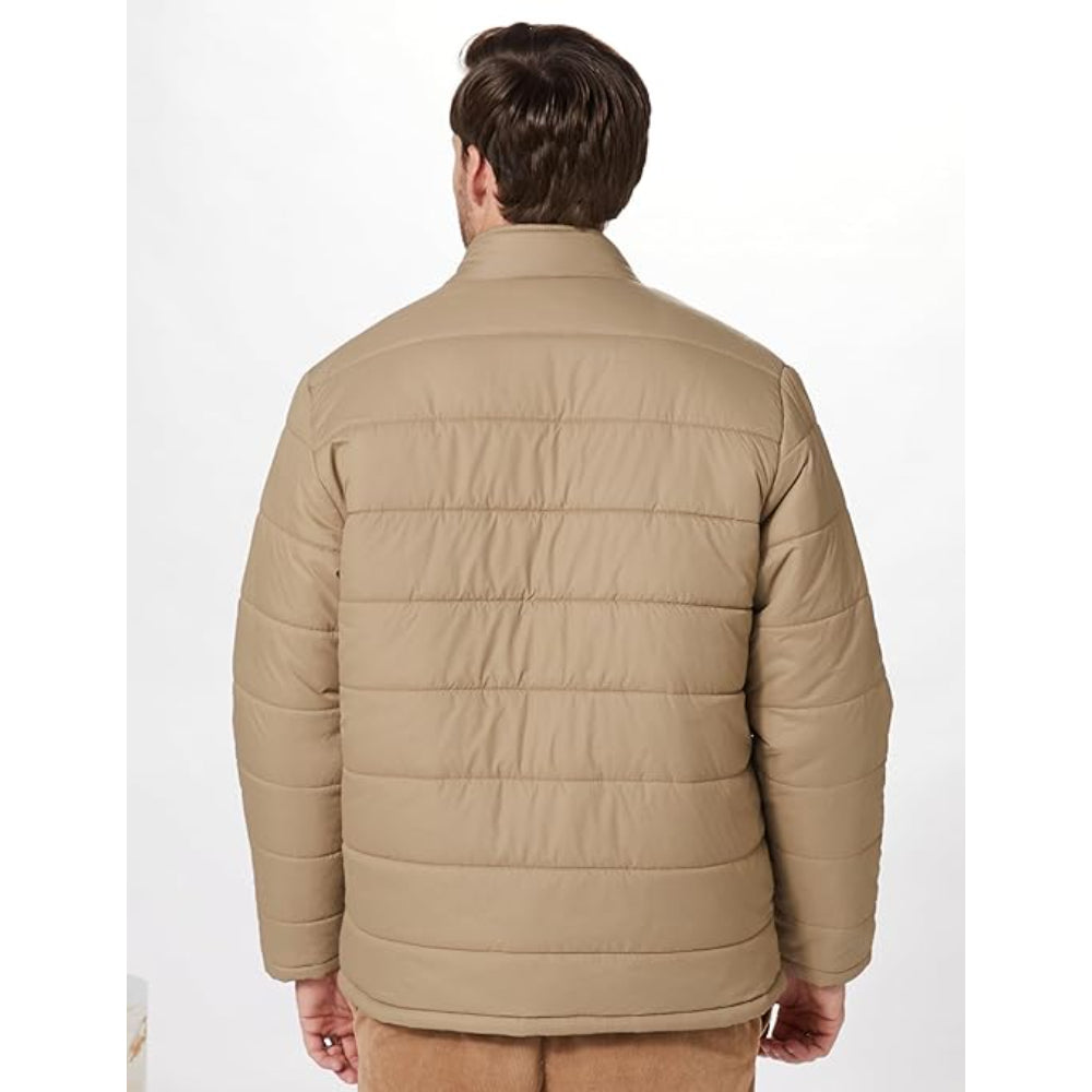 Men's Polyester Standard Beige Jacket