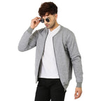 Men's Loopknit Regular Fit Grey Jacket