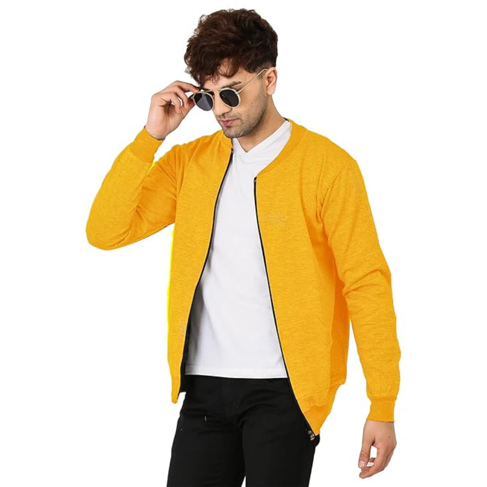 Men's Loopknit Regular Fit Yellow Jacket